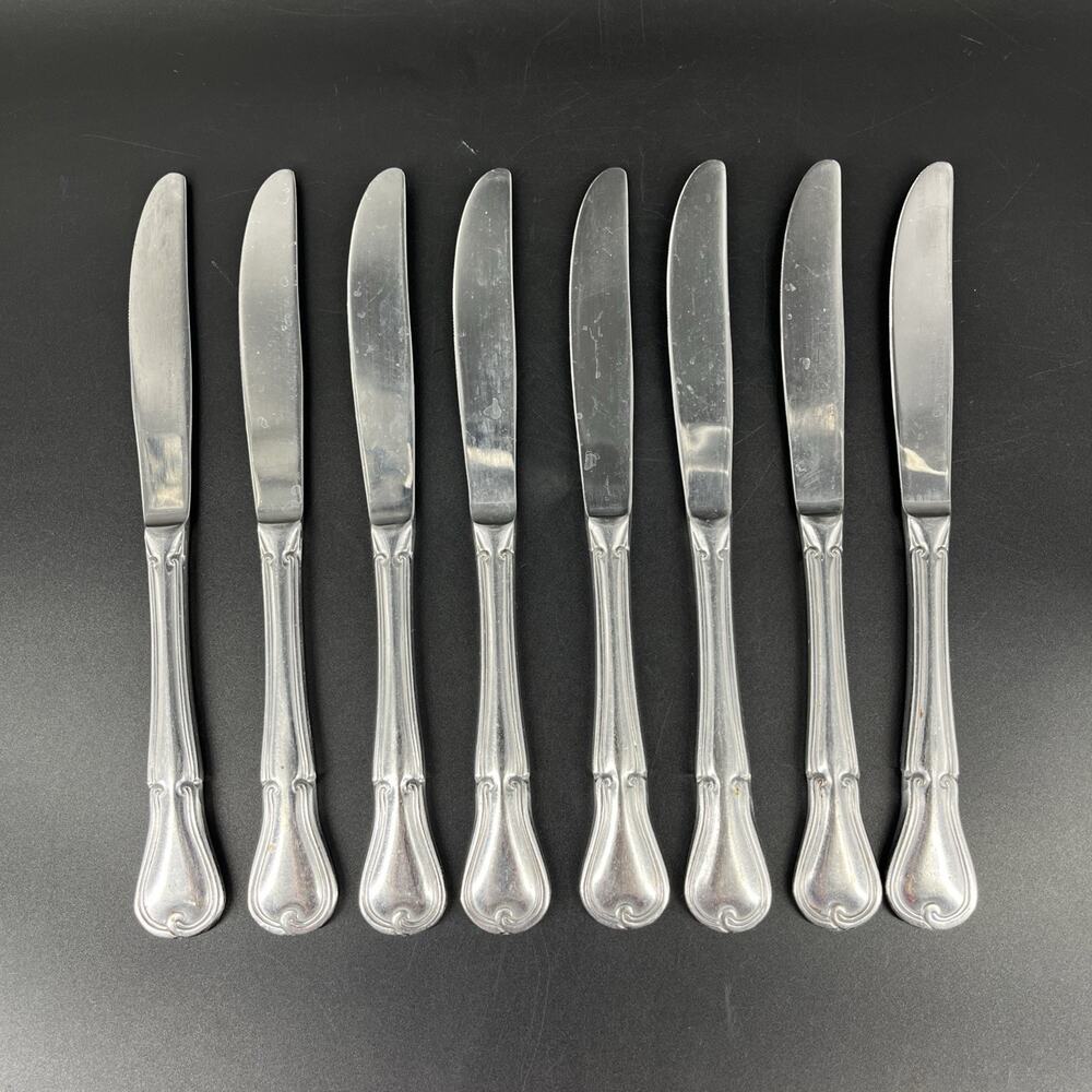 Vintage Reed & Barton Regents Park Stainless Select Dinner Knives Set of 8